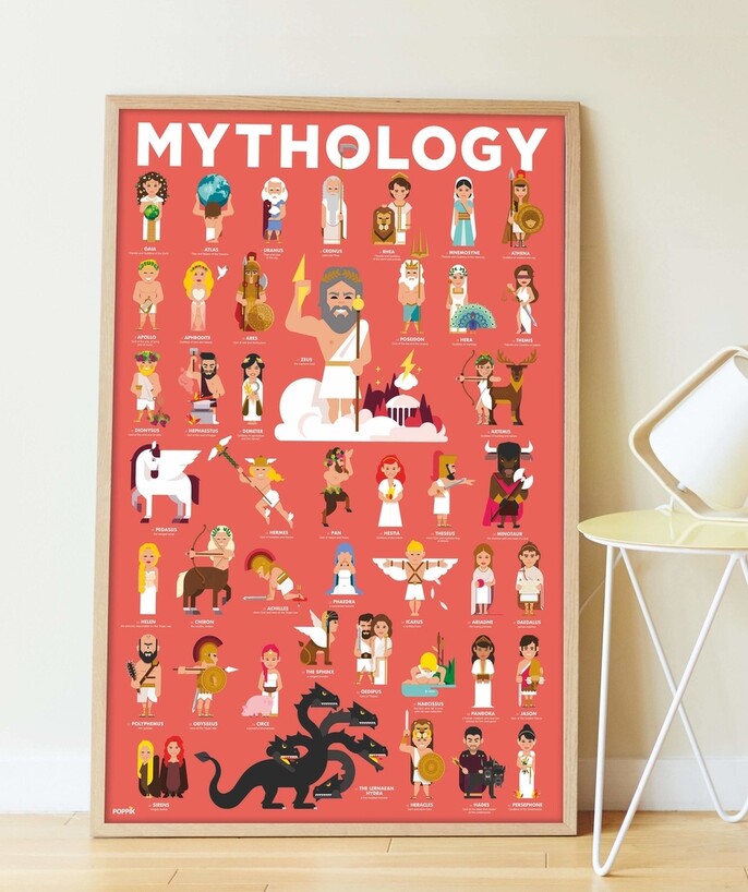   - LE POSTER AVEC 38 STICKERS MYTHOLOGIE - 7-12 ANS