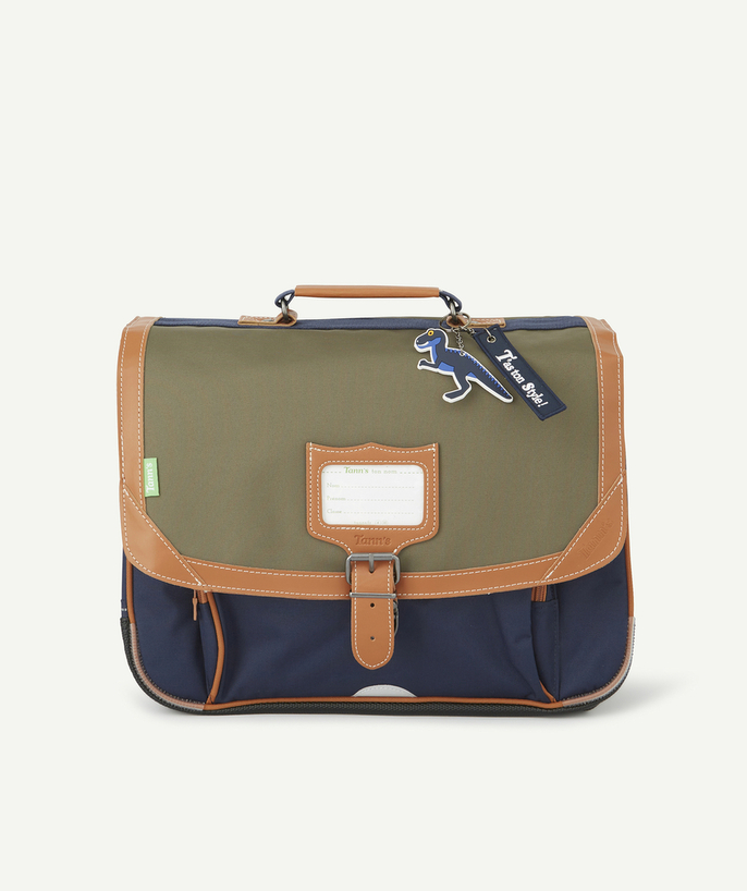   - THE TWO-TONE BLUE AND KHAKI SCHOOLBAG