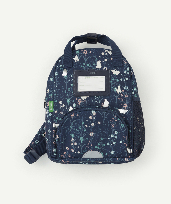   - NAVY BLUE RUCKSACK WITH FLORAL AND BUTTERFLY PRINT