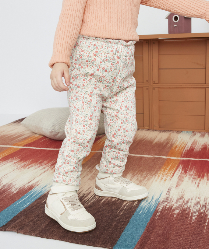   - BABY GIRLS' FLORAL JOGGERS MADE IN RECYCLED FIBERS