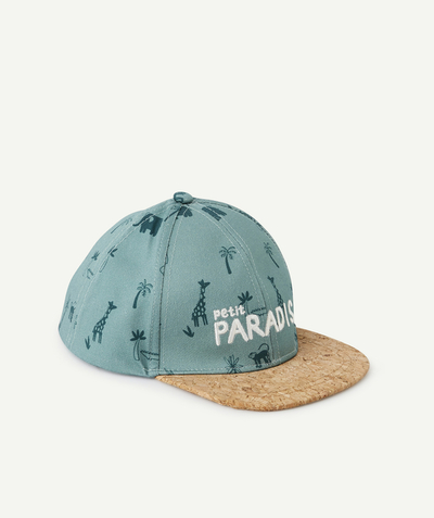 CategoryModel (8821755838606@31942)  - CASQUETTE BÉBÉ GARÇON VERTE AVEC VISIÈRE EN LIÈGE