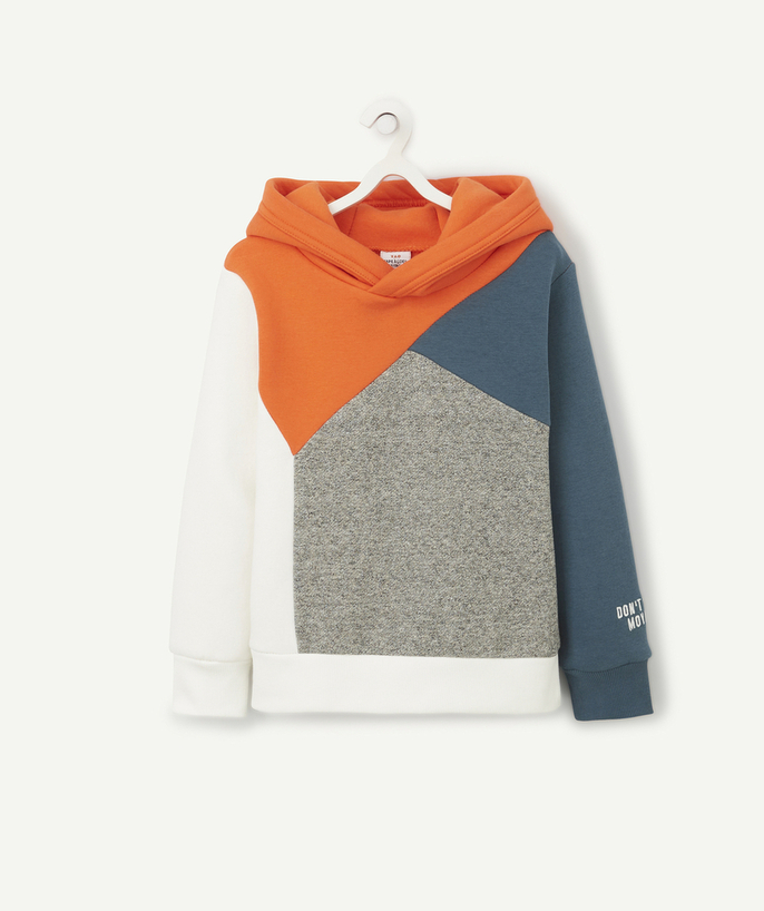   - BOYS' COLOUR BLOCK HOODIE IN RECYCLED FIBERS