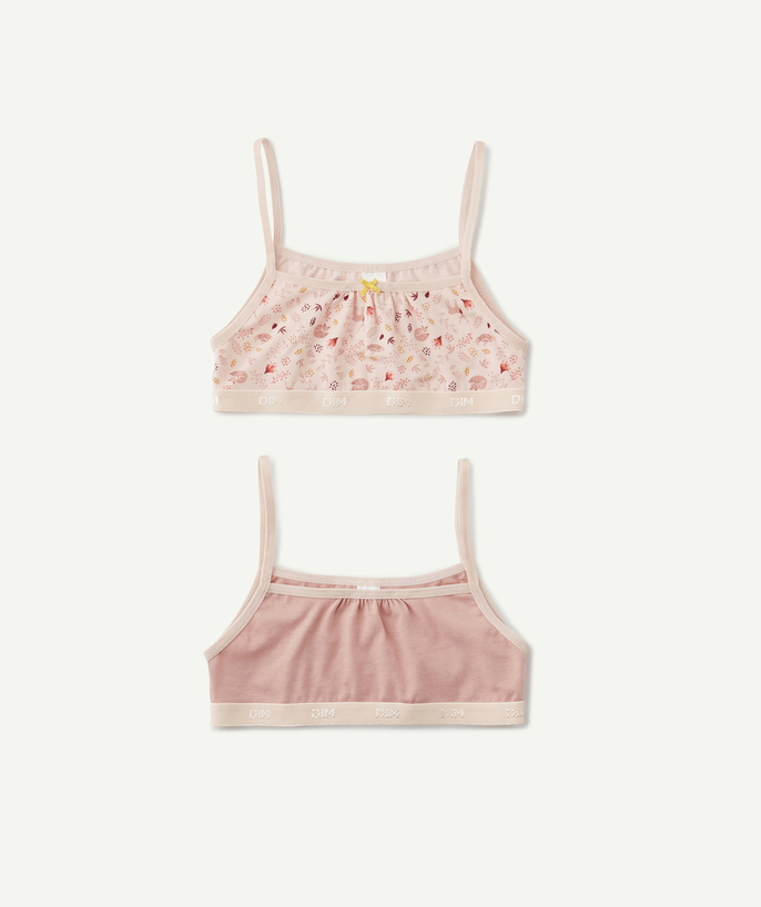   - LE LOT DE 2 BRASSIÈRES ROSES EN COTON