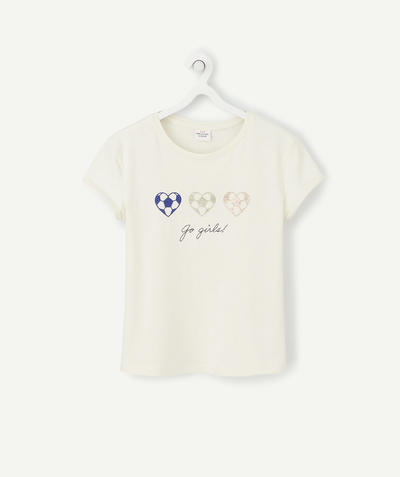 CategoryModel (8821761573006@30518)  - GIRLS' WHITE ORGANIC COTTON WOMEN'S EUROPEAN FOOTBALL CUP T-SHIRT