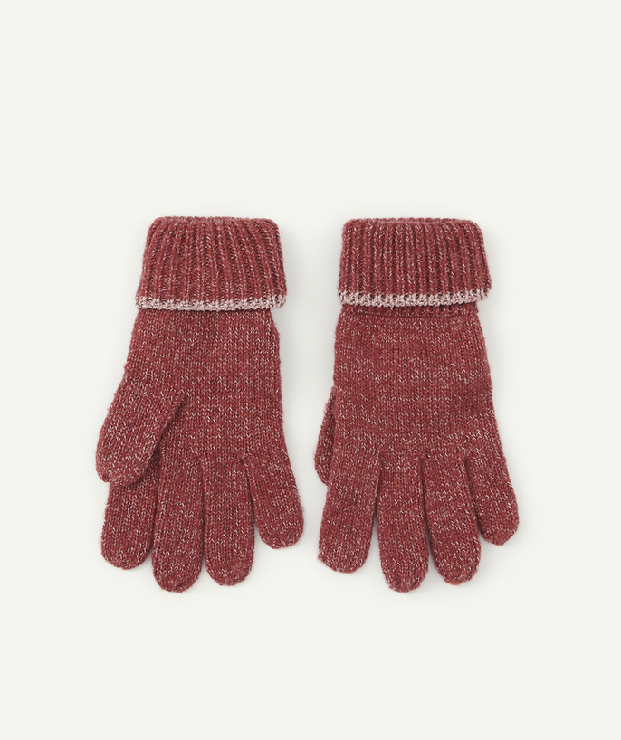   - GIRLS' PINK SPARKLING GLOVES IN RECYCLED FIBRES