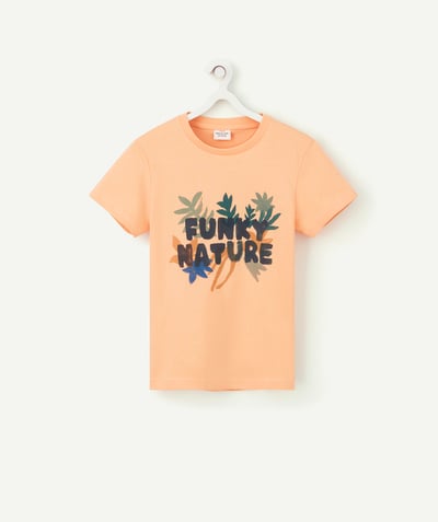 CategoryModel (8821764522126@5302)  - BOYS' ORANGE T-SHIRT IN ORGANIC COTTON WITH A NATURE PRINT