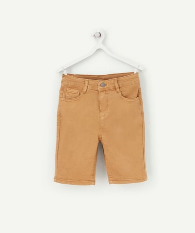 CategoryModel (8821764522126@5512)  - BOYS' SLIM OCHRE BLUE BERMUDA SHORTS IN RECYCLED FIBRES