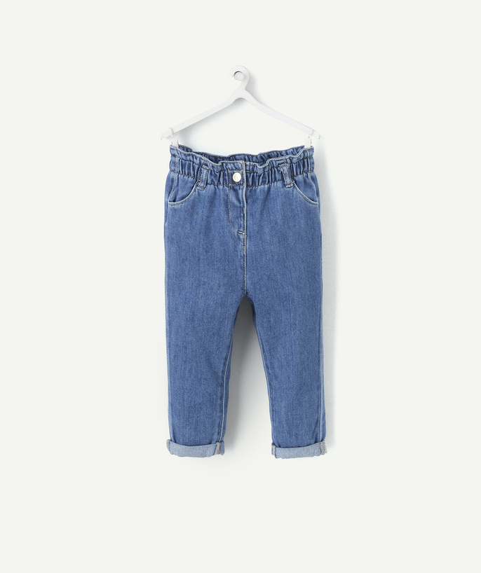   - PANTALON RELAX BÉBÉ FILLE EN DENIM BLEU LOW IMPACT