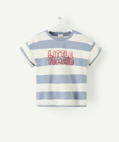 CategoryModel (8826108772494@5)  - BABY BOYS' SWEATSHIRT WITH STRIPES AND A MESSAGE, MADE IN RECYCLED FIBRES