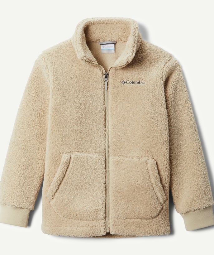   - RUGGED RIDGE II BEIGE FLEECE JACKET WITH A ZIP