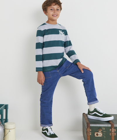 CategoryModel (8826371145870@19)  - BOYS' RELAXED LOW-IMPACT BLUE DENIM TROUSERS