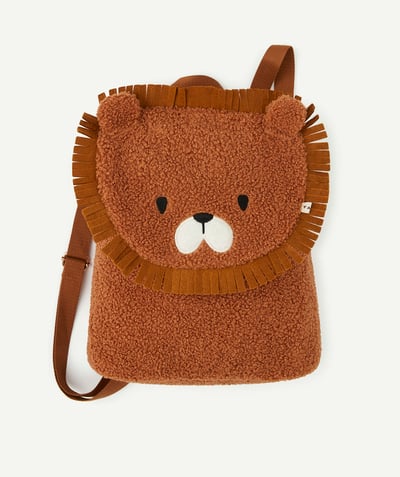 CategoryModel (8824502976654@15)  - BABY BOYS' TAN BOUCLÉ LION BACKPACK