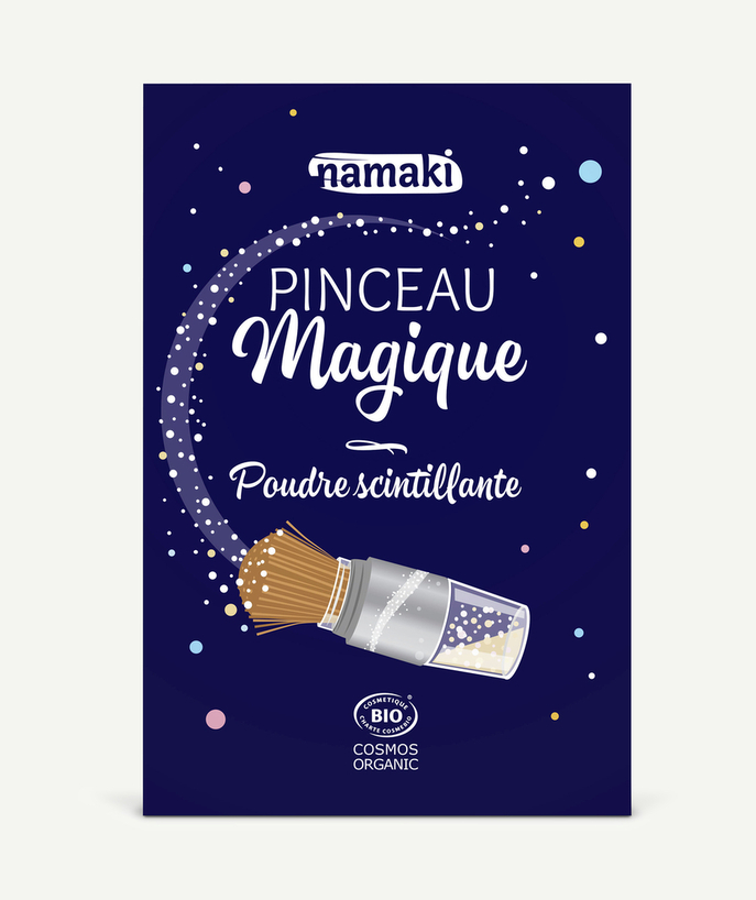   - POUDRE FILLE COULEUR ARGENTÉE SCINTILLANTE AVEC PINCEAU