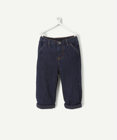 CategoryModel (8821758034062@674)  - BABY BOYS' RAW BLUE DENIM LOW-IMPACT RELAXED-FIT TROUSERS