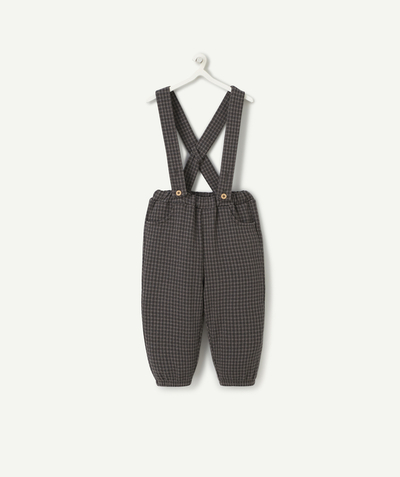 CategoryModel (8821752889486@4257)  - PANTALON SAROUEL BÉBÉ GARÇON À BRETELLES ET CARREAUX