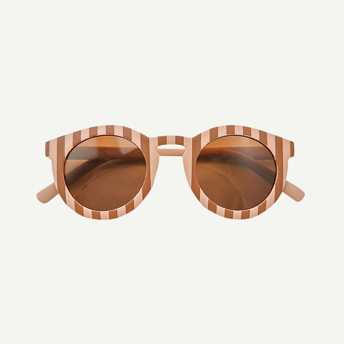   - LUNETTES DE SOLEIL ENFANT 3 ANS ET + PÊCHE À RAYURES MARRON