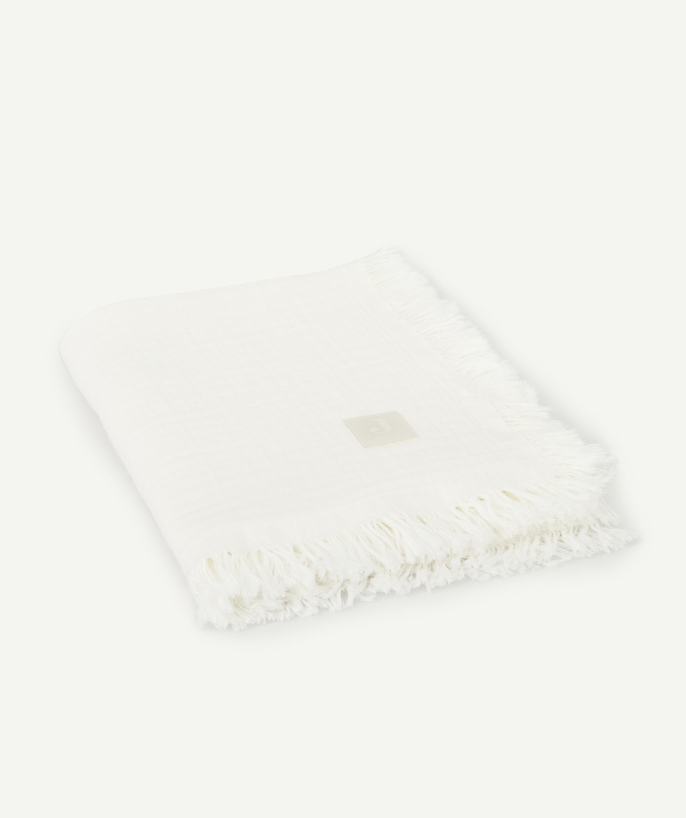   - MUSLIN BLANKET WITH WHITE FRINGE 75X100 CM