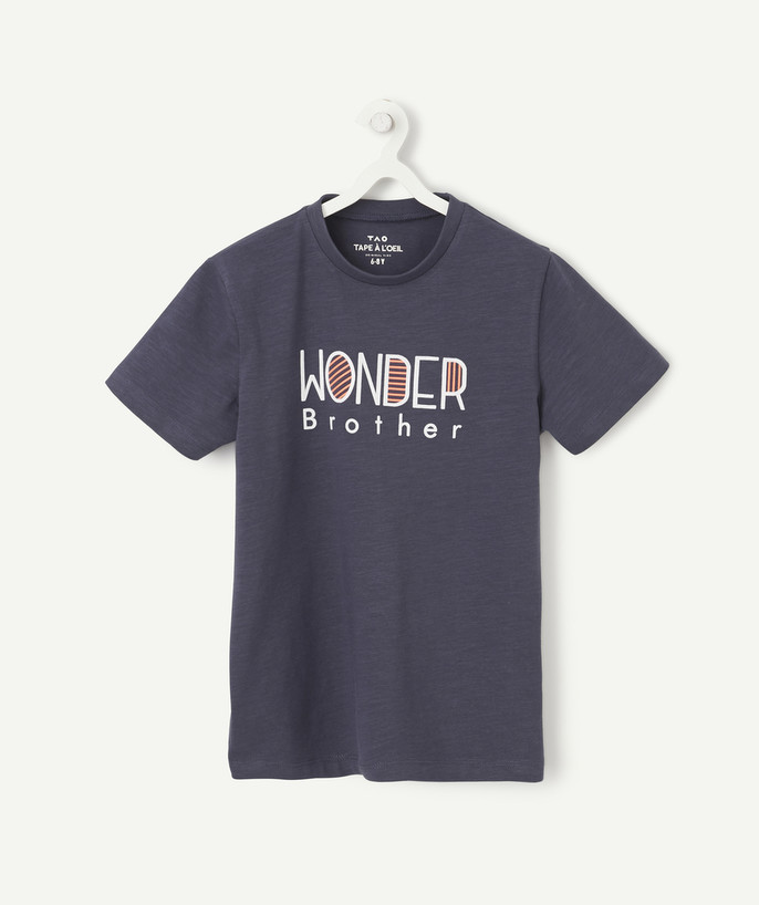   - THE NAVY BLUE BOY'S T-SHIRT IN ORGANIC COTTON