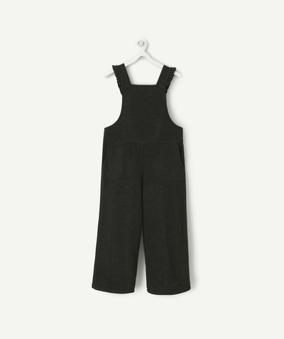 CategoryModel (8821758820494@73)  - GIRLS' JUMPSUIT IN DARK GREY RECYCLED FIBRES WITH STRAPS
