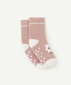 Lot 2 paires de moufles bébé anti-griffures fille en coton blanc et rose à  4,99 €