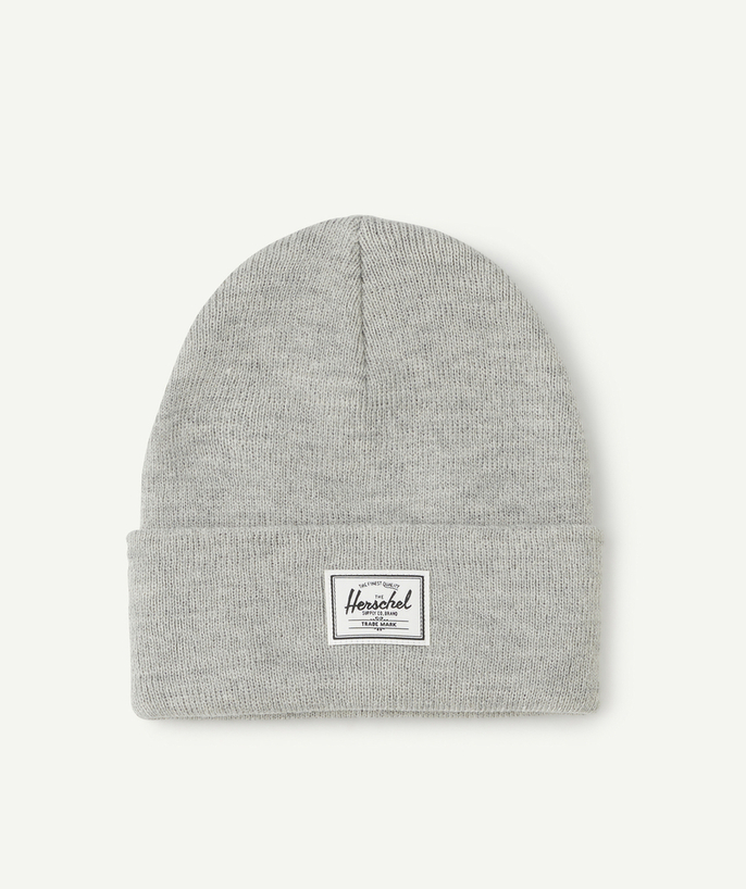   - BONNET 3-7 ANS ELMER BEANIE EN MAILLE GRIS CLAIR